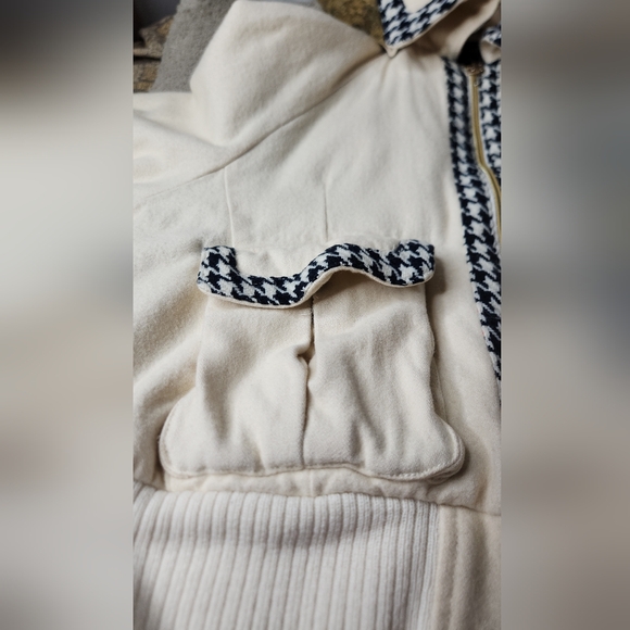 Women's Vintage Cream Hooded Jacket with Houndstooth Trim - Baby Phat - L - Picture 5 of 16